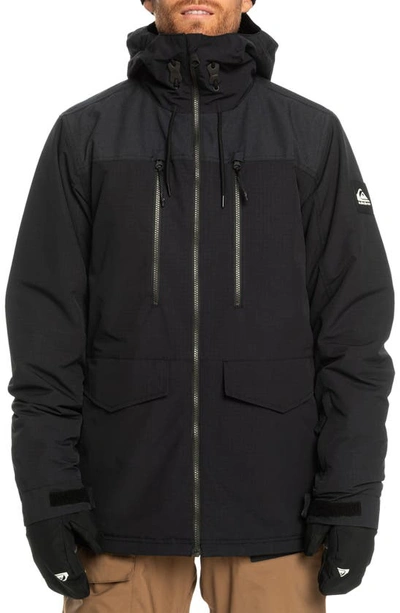 Shop Quiksilver Fairbanks Technical Snow Jacket In True Black