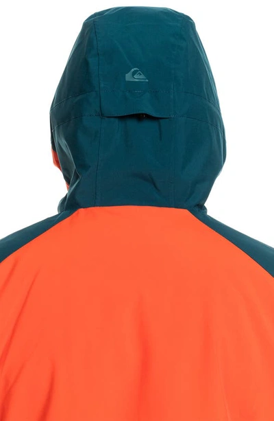 Shop Quiksilver Mission Colorblock Waterproof Jacket In Grenadine