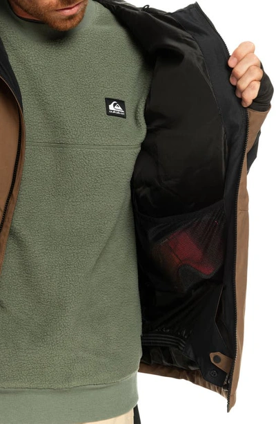 Shop Quiksilver Mission Colorblock Waterproof Jacket In Cub