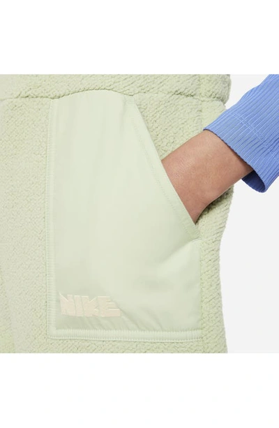 Shop Nike Kids' Sportswear Fleece Overalls In Honeydew/ Navy/ Coconut Milk