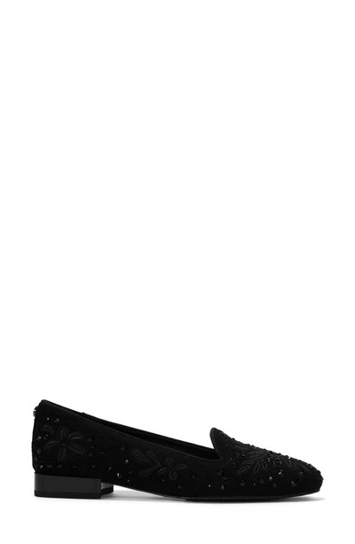 Shop Donald Pliner Reena Studded Loafer In Black