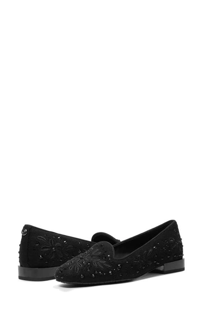 Shop Donald Pliner Reena Studded Loafer In Black