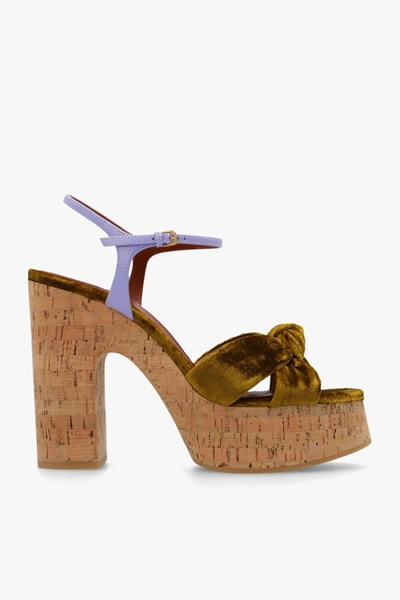 Shop Saint Laurent Bianca Platform Sandals In Default Title