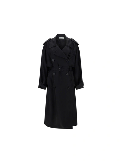 Shop Saint Laurent Trench Coat In Black