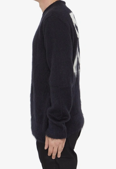 Shop Off-white Arrow Sweater In Mohair Blend In Black