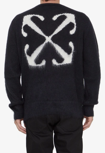 Shop Off-white Arrow Sweater In Mohair Blend In Black