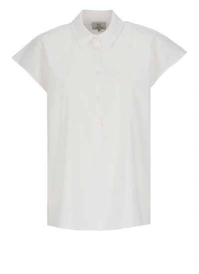 Shop Woolrich Cotton Blouse In White