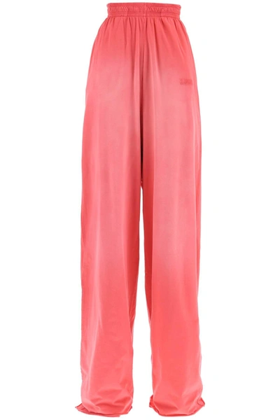 Shop Vetements Sweatpants In Doubled Jersey In Washed Pink (pink)