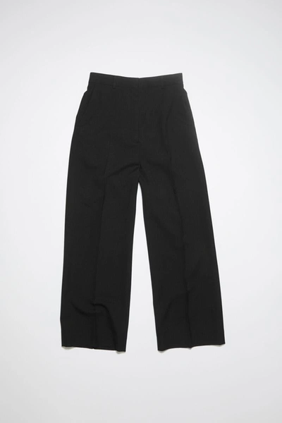 Acne Studios Tailored Wool Blend Trousers In Black