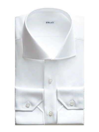 Shop Fray Cotton Shirt In White