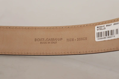 Shop Dolce & Gabbana Sleek Black Authentic Leather Men's Belt