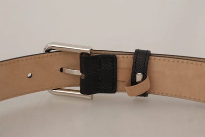 Shop Dolce & Gabbana Sleek Black Authentic Leather Men's Belt