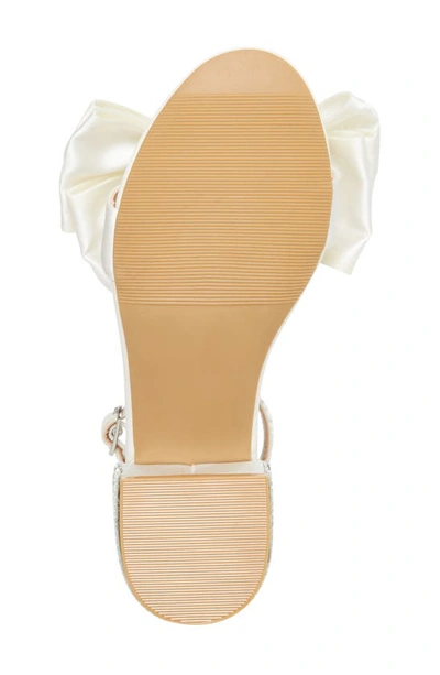 Shop Betsey Johnson Kids' Maddy Ankle Strap Bow Sandal In Ivory