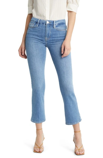 Shop Frame Le Crop Mid Rise Mini Boot Jeans In Jonah