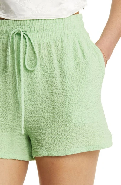 Shop Bp. Textured Drawstring Shorts In Green Greece