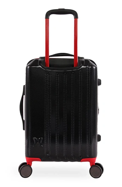 Hurley Swiper 21" Hardshell Spinner Suitcase In Black/ Red