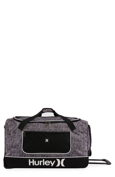 Shop Hurley Kahuna 30" Roller Duffle Bag In Grey Tweed