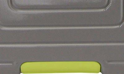 Hurley Suki 29" Hardshell Spinner Suitcase In Light Grey / Neon