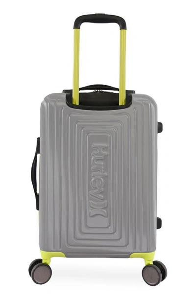 Shop Hurley Suki 21" Hardshell Spinner Suitcase In Light Grey / Neon
