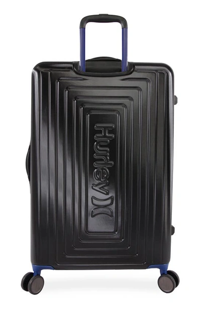 Hurley Suki 29" Hardshell Spinner Suitcase In Black/ Blue