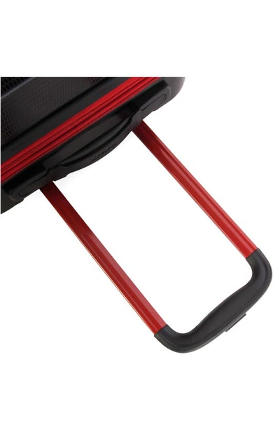 Hurley Looper 21" Hardshell Spinner Suitcase In Black/ Red