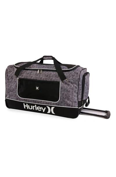 Shop Hurley Kahuna 30" Roller Duffle Bag In Grey Tweed