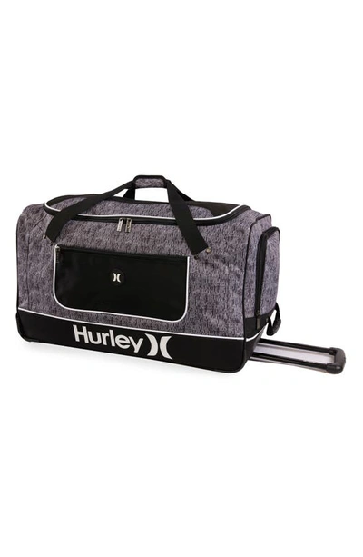Hurley Kahuna 30in Rolling Duffel Bag In Grey Tweed