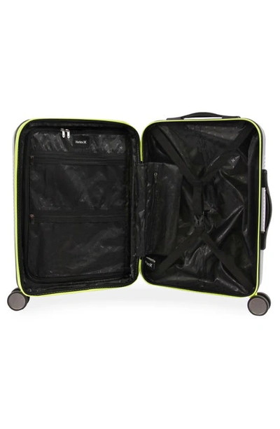 Hurley Looper 21" Hardshell Spinner Suitcase In Light Grey / Neon