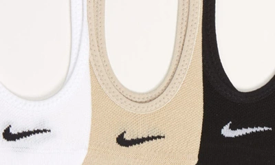 Shop Nike 3-pack No-show Socks In Black/ White/ Nude