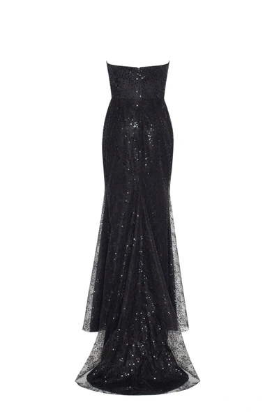 Shop Milla Radiant Maxi Dress In Black Covered In Sequins, Xo Xo