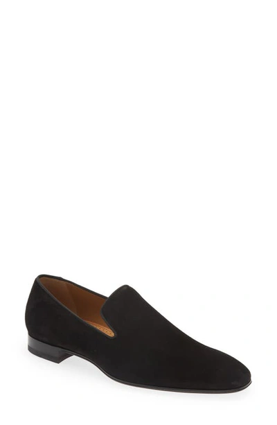 Shop Christian Louboutin Dandelion Venetian Loafer In Black Suede