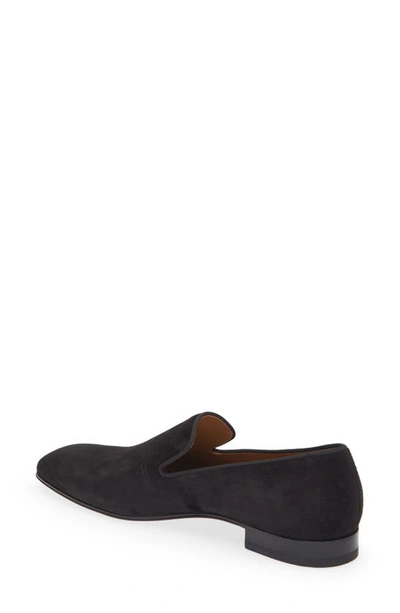 Christian Louboutin Dandelion Flat Loafers In Black Suede In Black