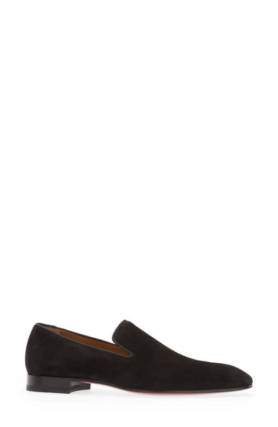 Shop Christian Louboutin Dandelion Venetian Loafer In Black Suede