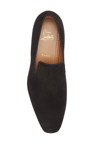 Christian Louboutin Dandelion Flat Loafers In Black Suede In Black