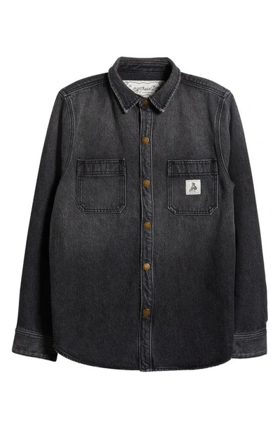 Shop One Of These Days Healy Denim Overshirt In Black
