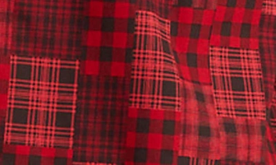 Shop Polo Ralph Lauren Plaid Patchwork Cotton Pajamas In Red Patchwork