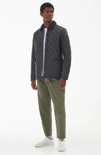 Shop Barbour Heritage Liddesdale Quilted Jacket In Charcoal