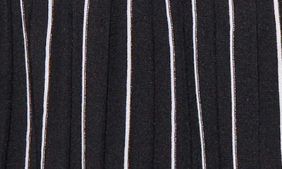 Shop Ming Wang Stripe A-line Midi Sweater Dress In Black/ White