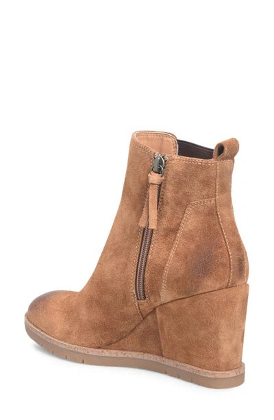 Söfft Monica Wedge Chelsea Boot In Havana Brown Suede