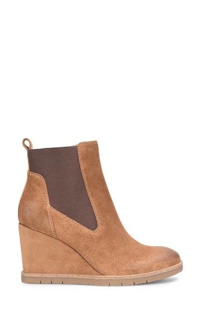 Söfft Monica Wedge Chelsea Boot In Havana Brown Suede