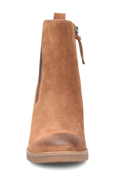 Söfft Monica Wedge Chelsea Boot In Havana Brown Suede