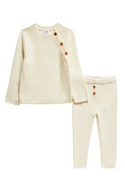 Shop Nordstrom Rib Cotton Sweater & Leggings Set In Ivory Egret
