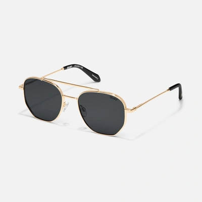 Shop Quay Locals Only In Brushed Gold,smoke Polarized