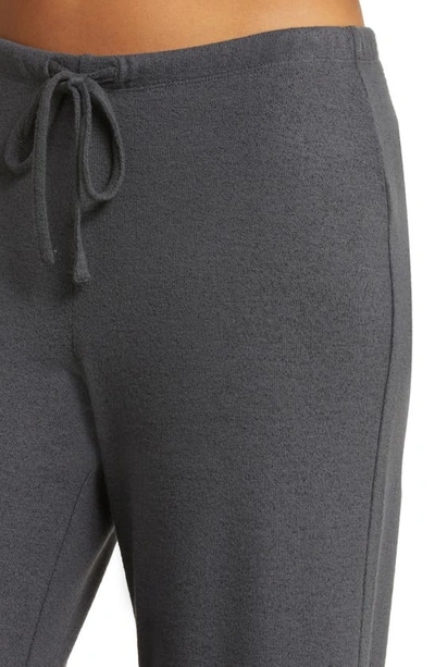 Shop Nordstrom Brushed Hacci Pajamas In Black Rock Marl