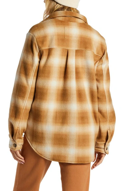 Shop Billabong Forge Fleece Shirt Jacket In Caramel