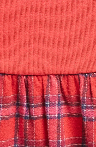 Shop Tucker + Tate Kids' Plaid Long Sleeve Dress & Bloomers Set In Red Letter- Red Plaid