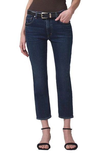 Shop Citizens Of Humanity Isola Crop Slim Straight Leg Jeans In Courtland