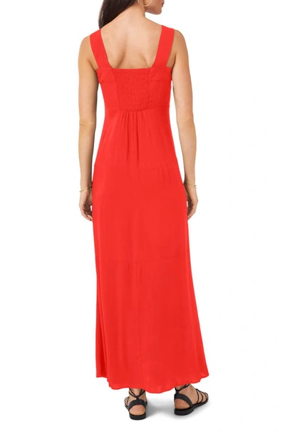 Shop Vince Camuto Paneled Maxi Tank Dress In Lobster Red