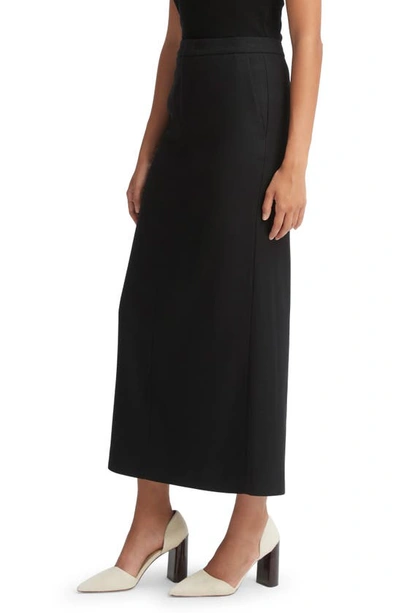 Shop Vince Wool & Cashmere Flannel Maxi Skirt In Black