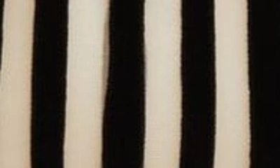 Shop Laquan Smith Velvet Stripe Off The Shoulder Mesh Catsuit In Nude/ Black